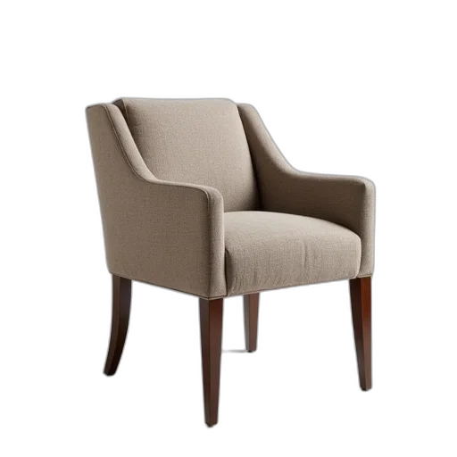 furniture, 3d render, earth tones, upholstered transparent PNG cut-out