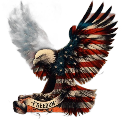 concept art, majestic, eagle, spread transparent PNG cut-out