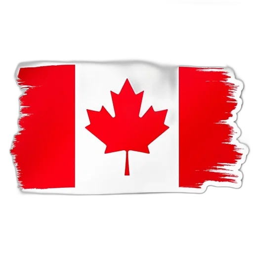 canadian, flag, brush, strokes transparent PNG cut-out