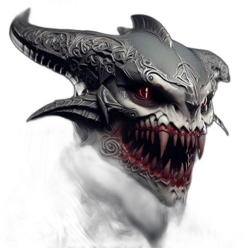 dragon, creature, mask, face transparent PNG cut-out