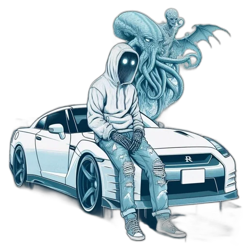 car, creature, robot, jacket transparent PNG cut-out