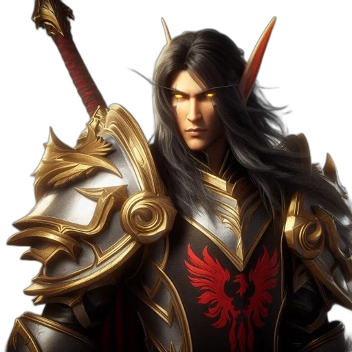 sword, dragon, staff, fantasy art transparent PNG cut-out