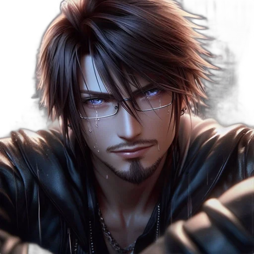 face, photorealistic, anime, fantasy art transparent PNG cut-out