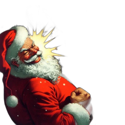 photorealistic, concept art, batman, santa transparent PNG cut-out