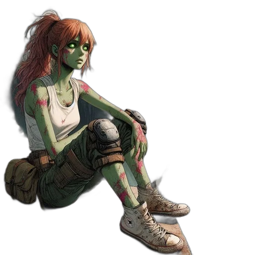 concept art, cyberpunk, fantasy art, comic book art transparent PNG cut-out