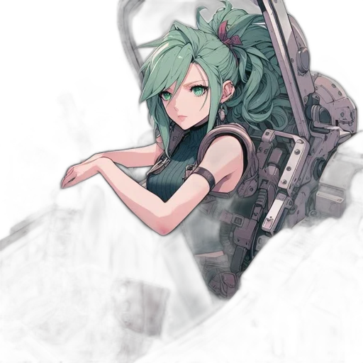 weapon, staff, dress, robot transparent PNG cut-out