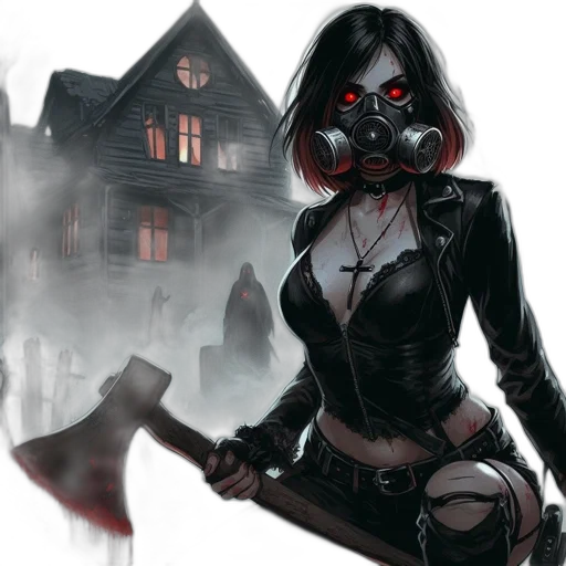 mask, comic book art, concept art, fantasy art transparent PNG cut-out