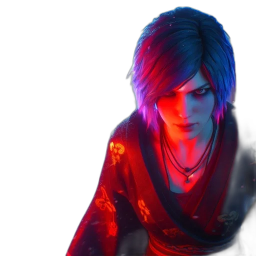 face, jacket, staff, dress transparent PNG cut-out