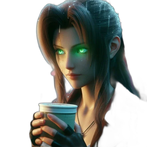 face, fantasy art, concept art, cyberpunk transparent PNG cut-out