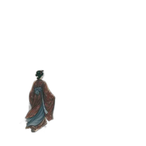 jacket, hat, staff, dress transparent PNG cut-out