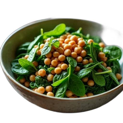 food, spinach, chick, peas transparent PNG cut-out