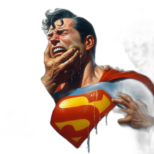 face, comic book art, concept art, photorealistic transparent PNG cut-out