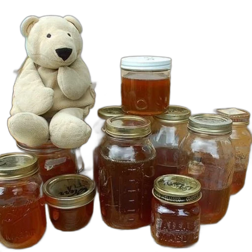 teddy, bear, sits, wooden transparent PNG cut-out