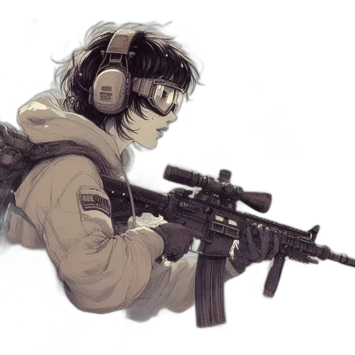 weapon, jacket, mask, face transparent PNG cut-out