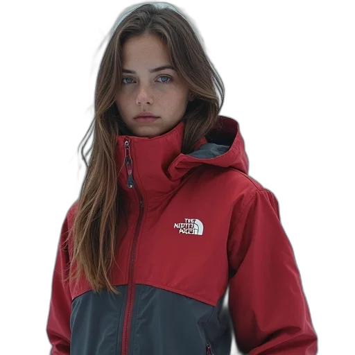 jacket, face, red, north transparent PNG cut-out