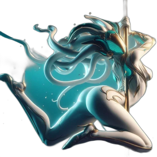 dragon, mask, sword, staff transparent PNG cut-out