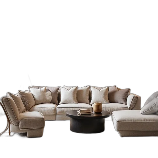furniture, 3d render, photorealistic, earth tones transparent PNG cut-out