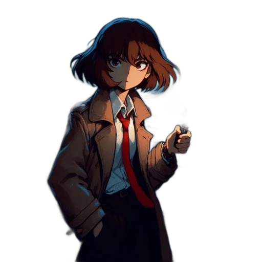 jacket, staff, weapon, face transparent PNG cut-out
