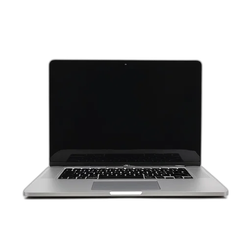 3d render, sleek, silver, laptop transparent PNG cut-out