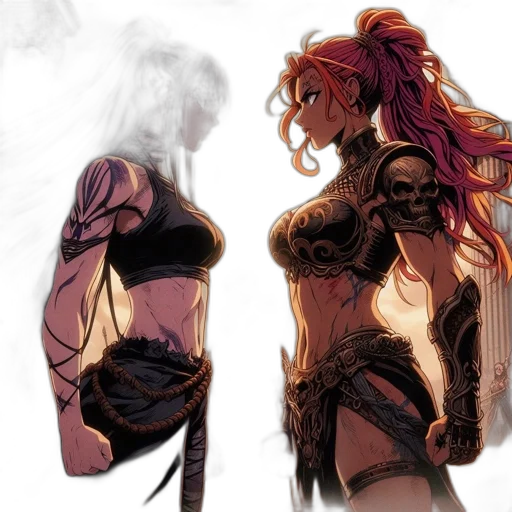 concept art, comic book art, fantasy art, watercolor transparent PNG cut-out