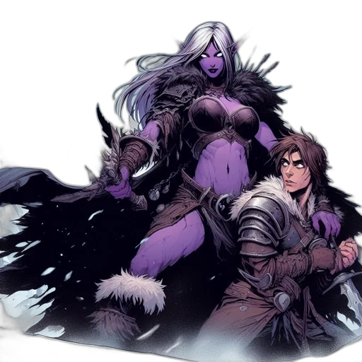 comic book art, concept art, fantasy art, snow transparent PNG cut-out