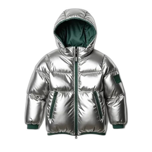 jacket, 3d render, shiny, metallic transparent PNG cut-out