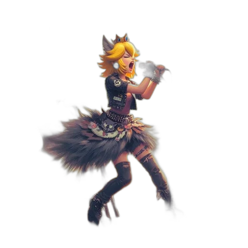 staff, weapon, dress, crown transparent PNG cut-out