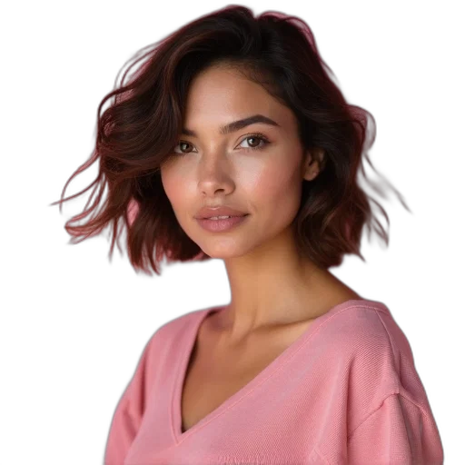 hair, face, dress, jewelry transparent PNG cut-out