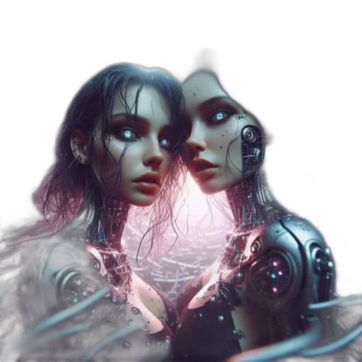 robot, mask, cyberpunk, concept art transparent PNG cut-out