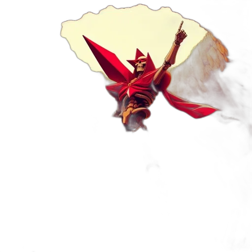 dragon, weapon, staff, mask transparent PNG cut-out