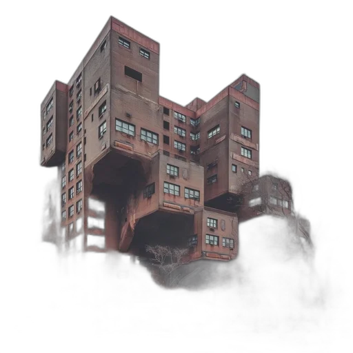 building, robot, concept art, 3d render transparent PNG cut-out