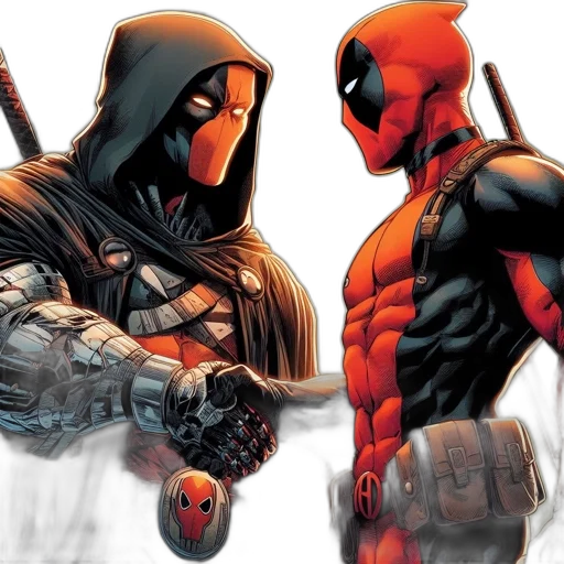 comic book art, concept art, deathstroke, character transparent PNG cut-out