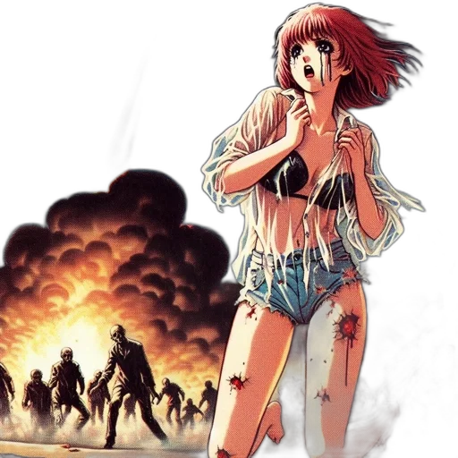 comic book art, concept art, anime, cartoon transparent PNG cut-out
