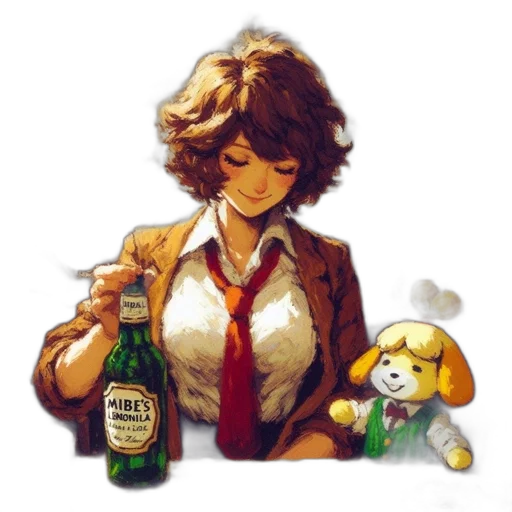 jacket, bottle, food, staff transparent PNG cut-out