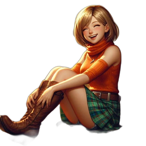 dress, face, staff, shoes transparent PNG cut-out