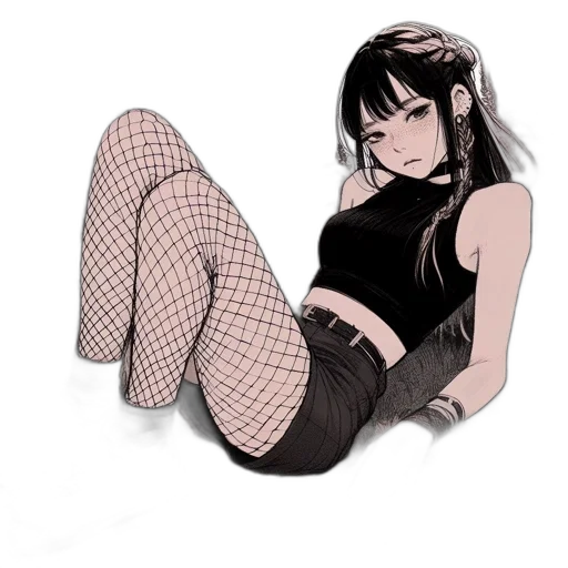 dress, shoes, anime, cartoon transparent PNG cut-out