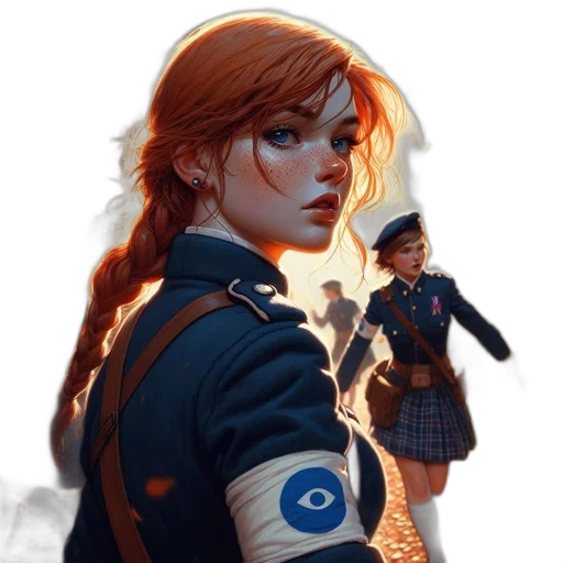 jacket, concept art, comic book art, fantasy art transparent PNG cut-out