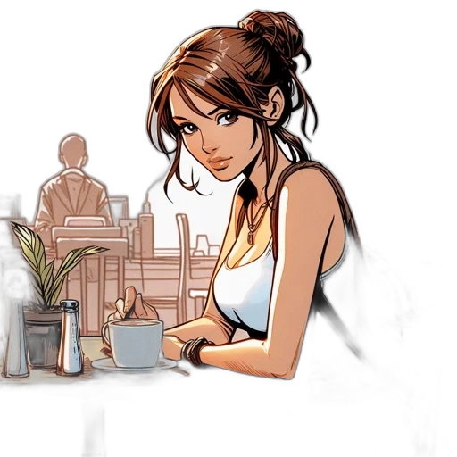 jewelry, staff, dress, comic book art transparent PNG cut-out