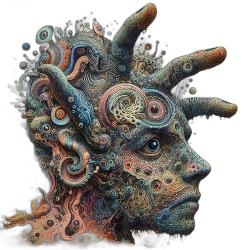 mask, face, creature, crown transparent PNG cut-out