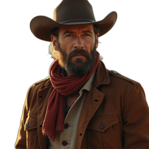 hat, jacket, photorealistic, concept art transparent PNG cut-out