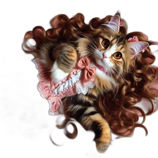 hair, dress, crown, animal transparent PNG cut-out
