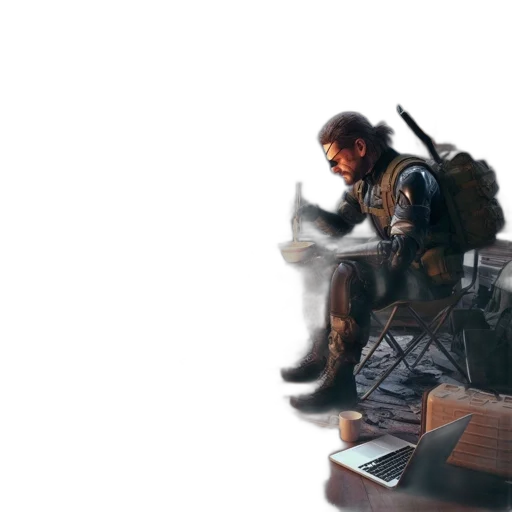 weapon, sword, jacket, robot transparent PNG cut-out