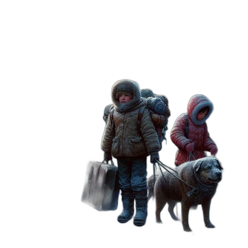 creature, animal, jacket, mask transparent PNG cut-out