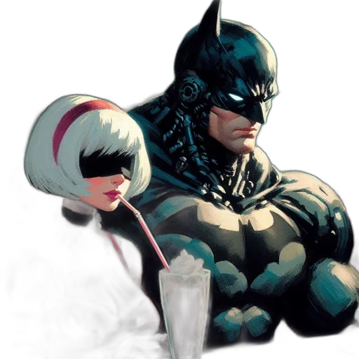 comic book art, concept art, cyberpunk, pixel art transparent PNG cut-out