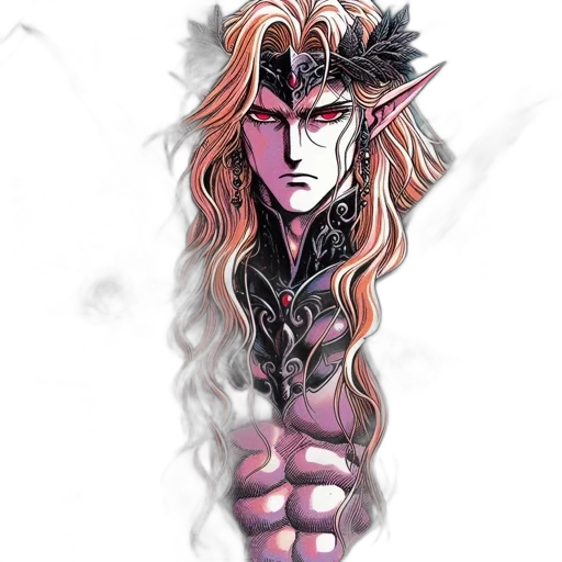 dragon, staff, hair, sword transparent PNG cut-out