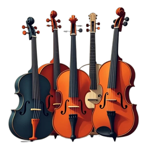3d render, photorealistic, different, musical transparent PNG cut-out