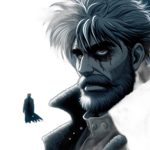 face, comic book art, concept art, fantasy art transparent PNG cut-out