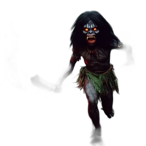 creature, mask, staff, face transparent PNG cut-out