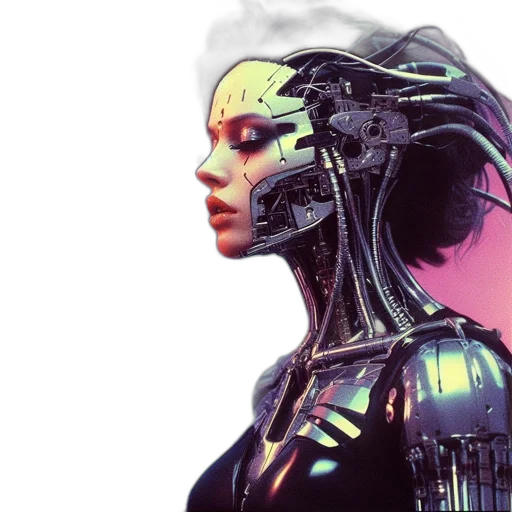 robot, cyberpunk, concept art, comic book art transparent PNG cut-out