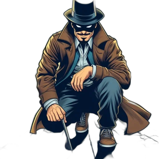 jacket, hat, comic book art, concept art transparent PNG cut-out